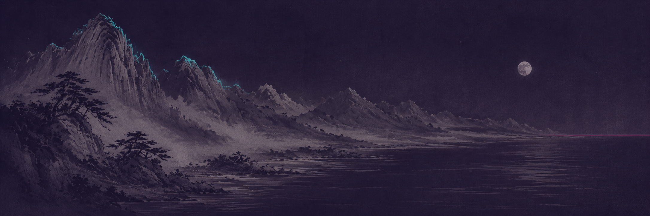 Generated ink-wash landscape